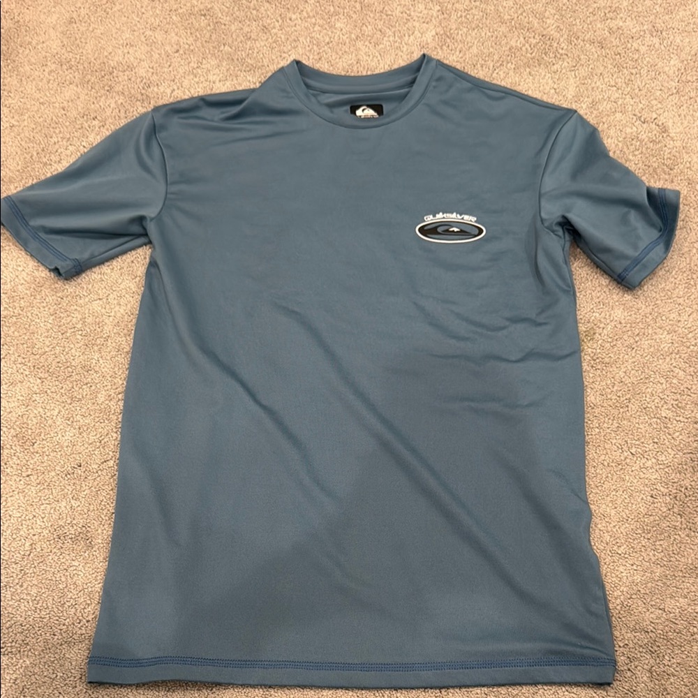 Quicksilver Blue Performance Tee Shirt Boys 12- medium